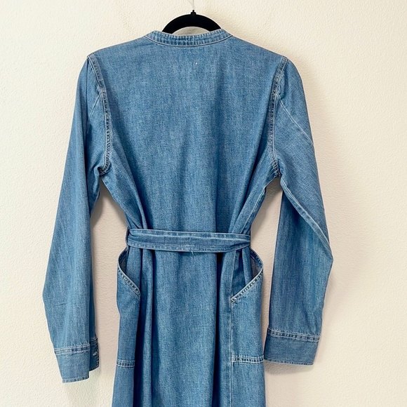 J Crew Denim Shirtdress With Tie belt - Picture 8 of 16